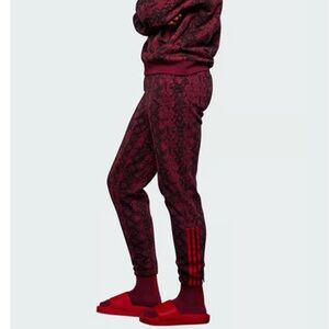 Adidas x Ivy Park Crossover Snakeskin Sweatpants Cherry Red